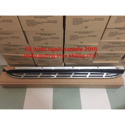 Bệ bước chân Hyundai Santafe inox gương không chữ