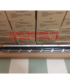 Bệ bước chân Hyundai Santafe inox gương không chữ