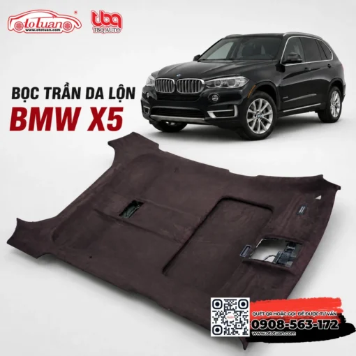 Bọc trần da lộn cho xe BMX X5 F15