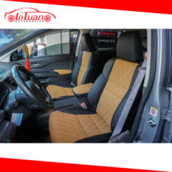 Bọc ghế da xe Honda CRV 2014 Cam Đen