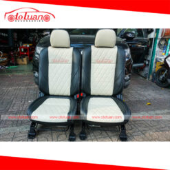 Bọc ghế da xe Outlander trắng đen