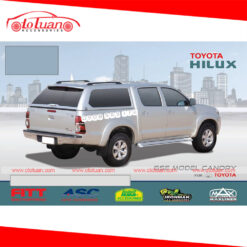 Nắp thùng cao Toyota Hilux 2010 không đèn có baga