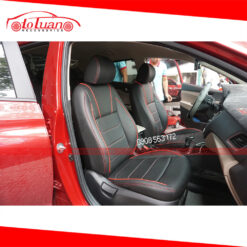 Bọc ghế xe Hyundai Accent đen viền đỏ