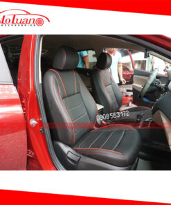 Bọc ghế xe Hyundai Accent đen viền đỏ