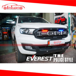 Độ đèn LED cảnh sát #7 chế độ và mặt calang cho Ford Everest 2019