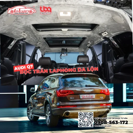 Audi Q7 bọc trần laphong da lộn