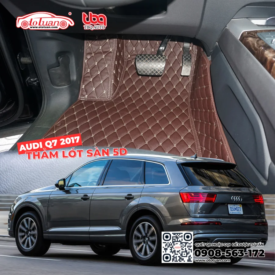 Thảm lót sàn 5D xe Audi Q7 2017 - 2020