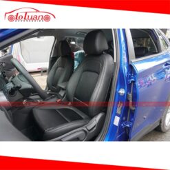 Bọc ghế xe Hyundai Kona chất liệu da vân carbon