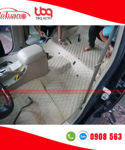 Lót Full sàn 5D màu kem cho xe Toyota Fortuner 2010 - 2015