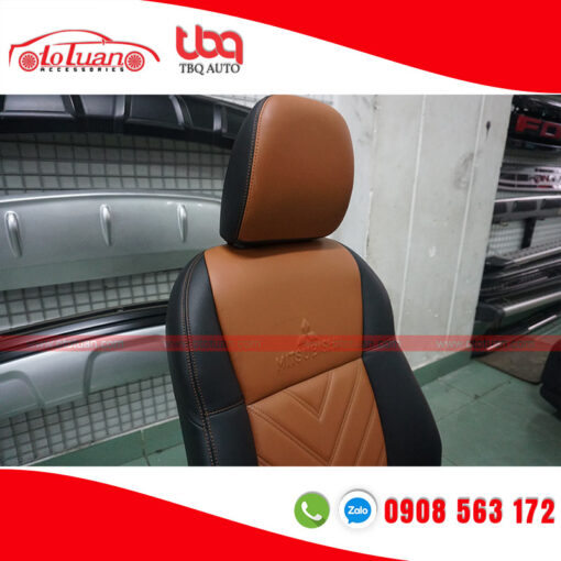 Bọc ghế xe Xpander màu đen và nâu bò