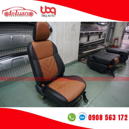 Bọc ghế xe Xpander màu đen và nâu bò