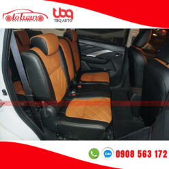 Bọc ghế xe Xpander màu đen và nâu bò