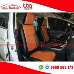 Bọc ghế xe Xpander màu đen và nâu bò