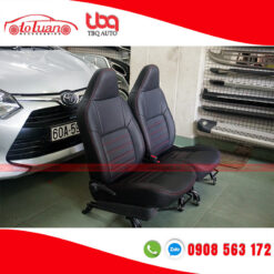 Bọc ghế da xe Toyota Wigo mẫu múi ngang