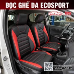 Bọc ghế da xe Ford Ecosport màu đỏ đen