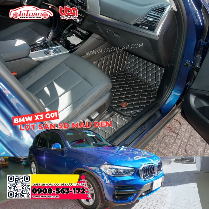 Thảm lót sàn 5D BMW X3 đời 2022