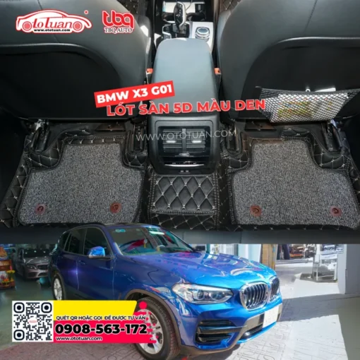 Thảm lót sàn 5D BMW X3 đời 2022