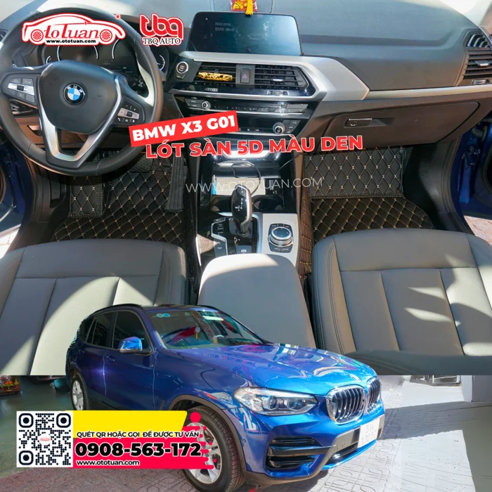 Thảm lót sàn 5D BMW X3 đời 2022
