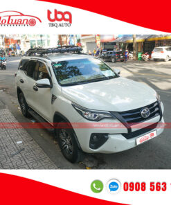 Fortuner độ pat kẹp, thanh ngang, giá nóc CarryBoy và lưới chằn hàng