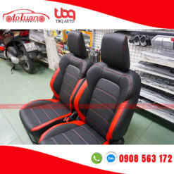 Bọc da ghế xe Suzuki Swift màu đen - đỏ