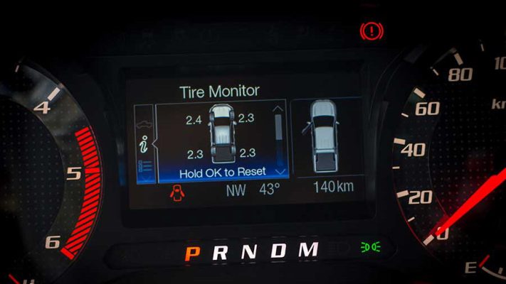 Cảm biến áp suất lốp hiển thị màn hình ODO Ford