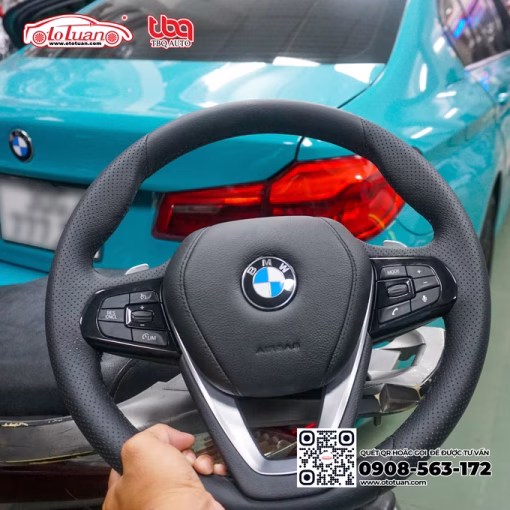 Khâu da vô lăng xe BMW Series 5