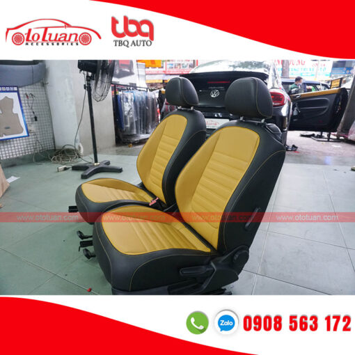 Bọc da ghế xe Volkswagen Beetle Dune phối màu hợp tone xe
