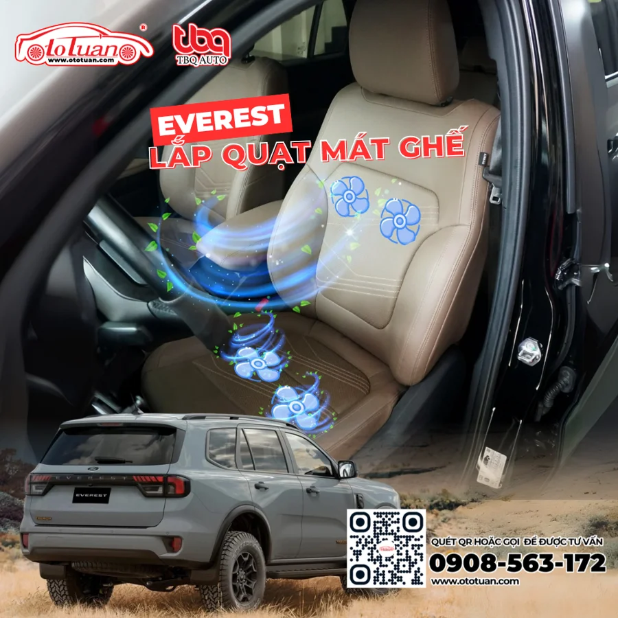 Ford Everest mới độ quạt mát ghế