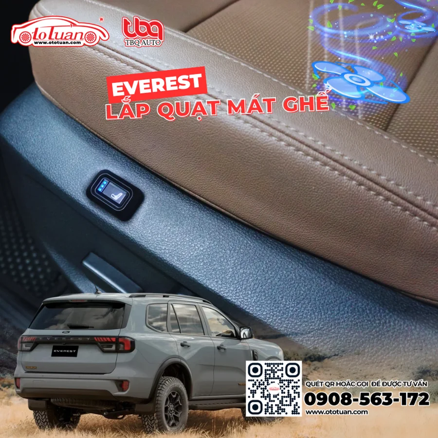 Ford Everest mới độ quạt mát ghế