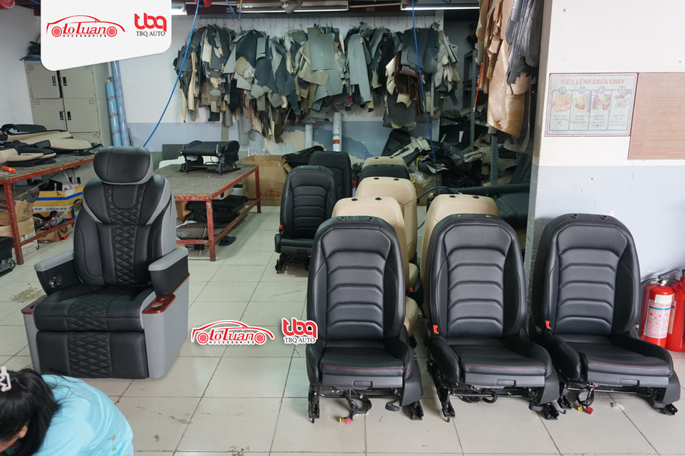 Ghế xe Volkswagen Tiguan tại xưởng nội thất Ô tô Tuấn