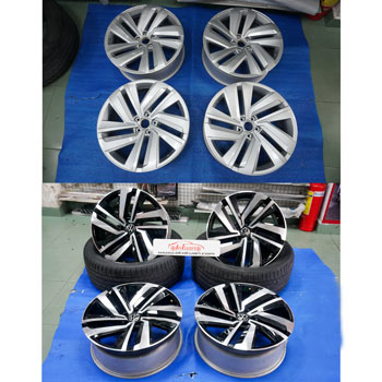 Phay & sơn mâm phối màu xóa xước