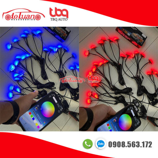 Đèn LED định vị mặt calang đổi màu qua app điện thoại