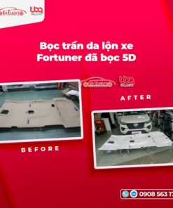 Fortuner đã bọc 5D phục hồi nền và bọc da lộn