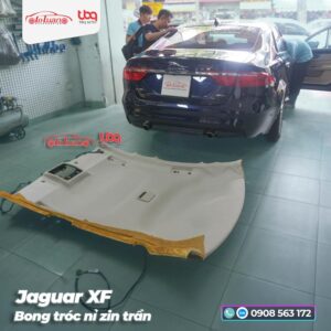 Phục hồi trần nỉ zin cho xe Jaguar XF bị bong nỉ zin
