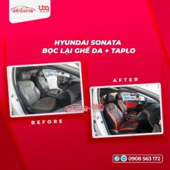 Hyundai Sonata bọc lại ghế da mới