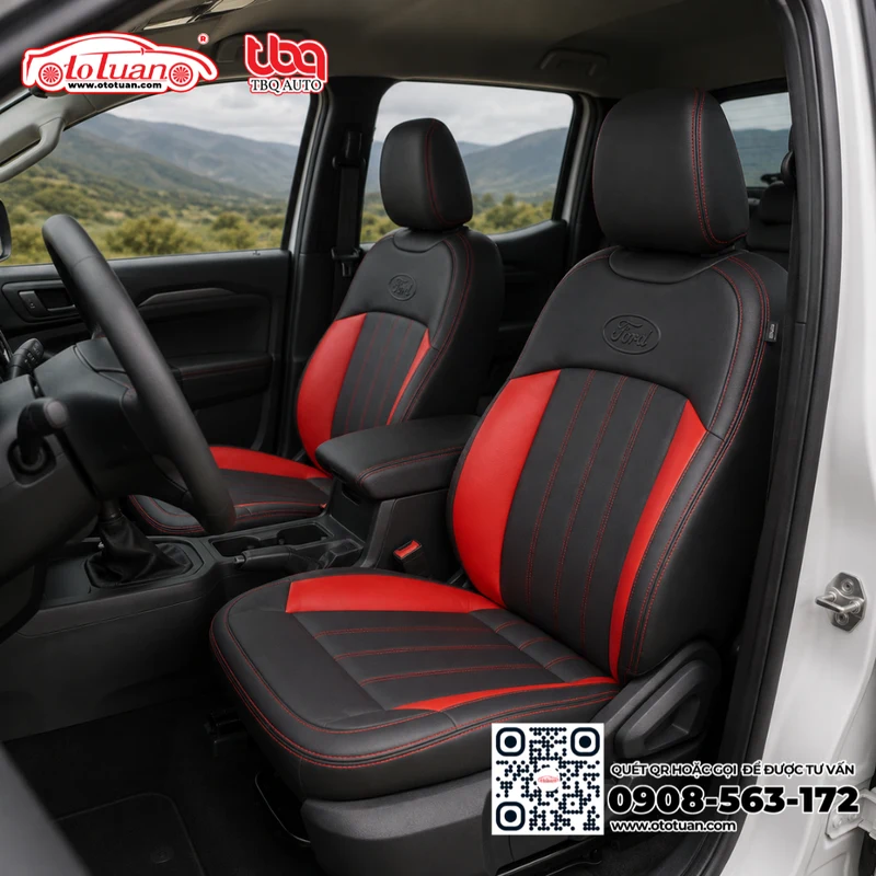 Bọc ghế da Ford Ranger 2026 đẹp