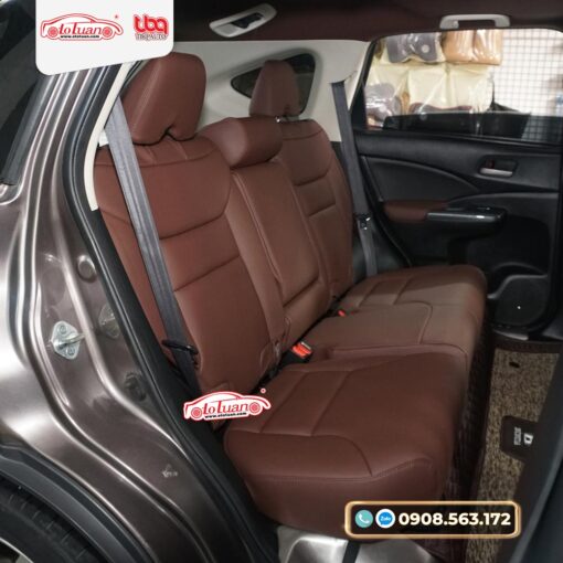 Honda CRV 2014 bọc lại ghế da màu nâu