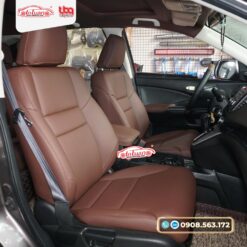 Honda CRV 2014 bọc lại ghế da màu nâu