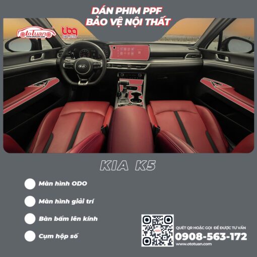 Dán PPF nội thất cho xe Kia K5