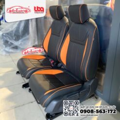Bọc ghế da xe Honda Civic màu đen phối cam