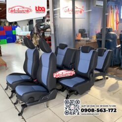 Nệm ghế da xe Xpander màu xanh navy phối đen