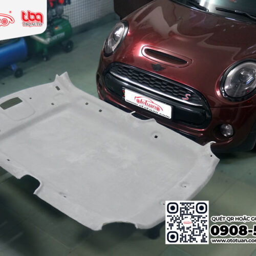 Mini Cooper S F55 bọc lại trần da lộn mới