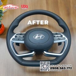 Khâu da vô lăng xe Hyundai Custin