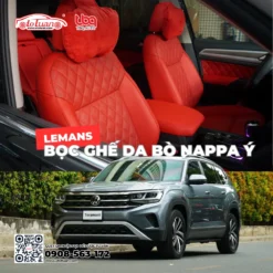 Volkswagen Teramont bọc ghế da bò ý nappa lemans