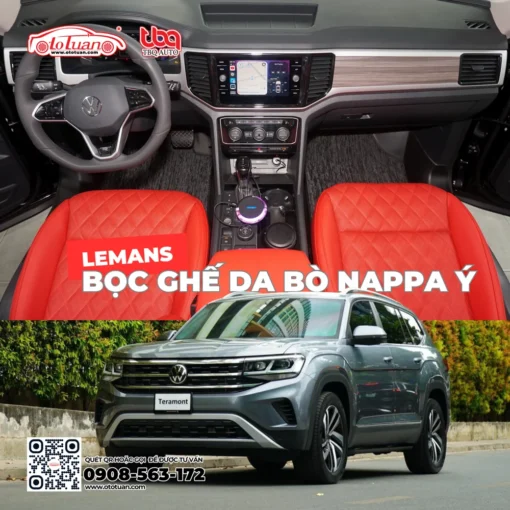 Volkswagen Teramont bọc ghế da bò ý nappa lemans