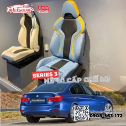 Nâng cấp ghế BMW Series 3 thành ghế M3 màu xanh