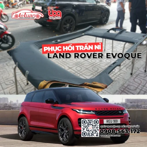 Trần nỉ xe Range Rover bị bung tróc