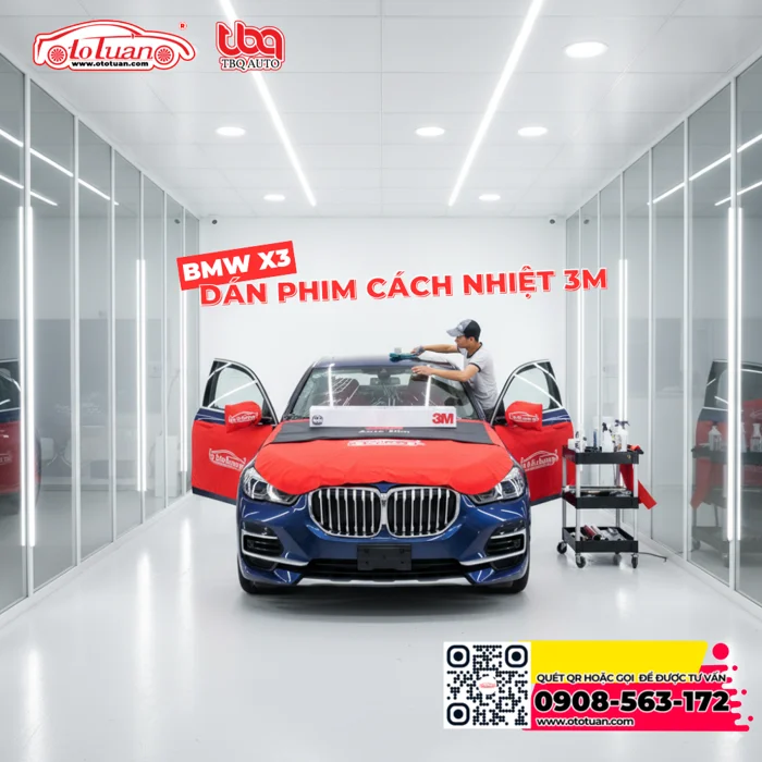 Dán phim cách nhiệt 3M xe BMW