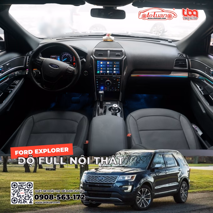 Ford Explorer 2019 độ đèn LED nội thất