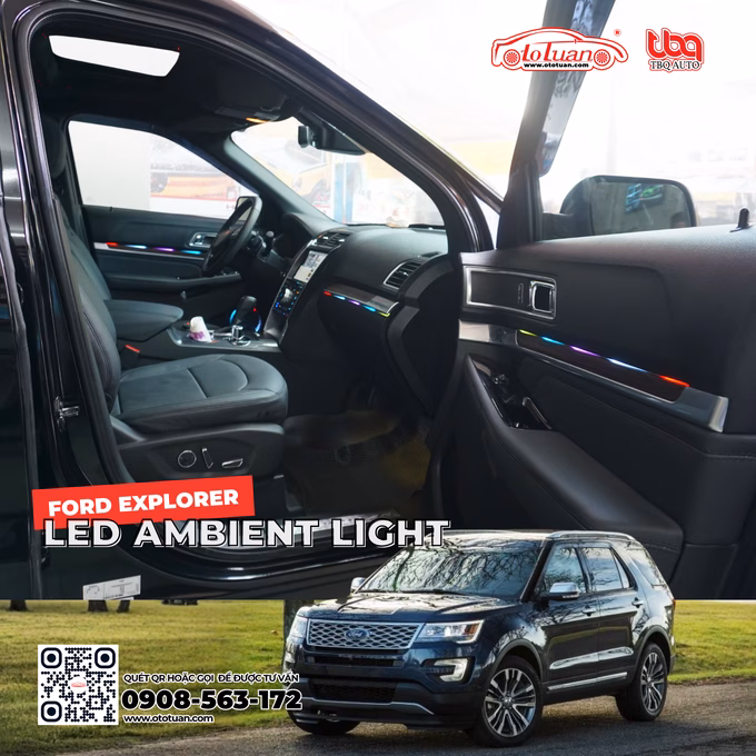 Độ LED nội thất cho xe Ford Explorer